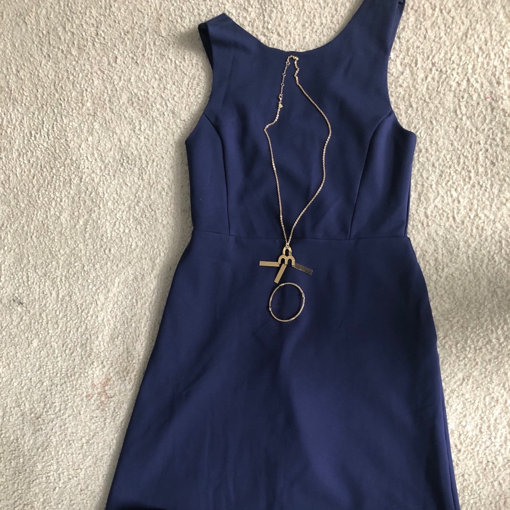 Banana Republic Navy Cross back dress